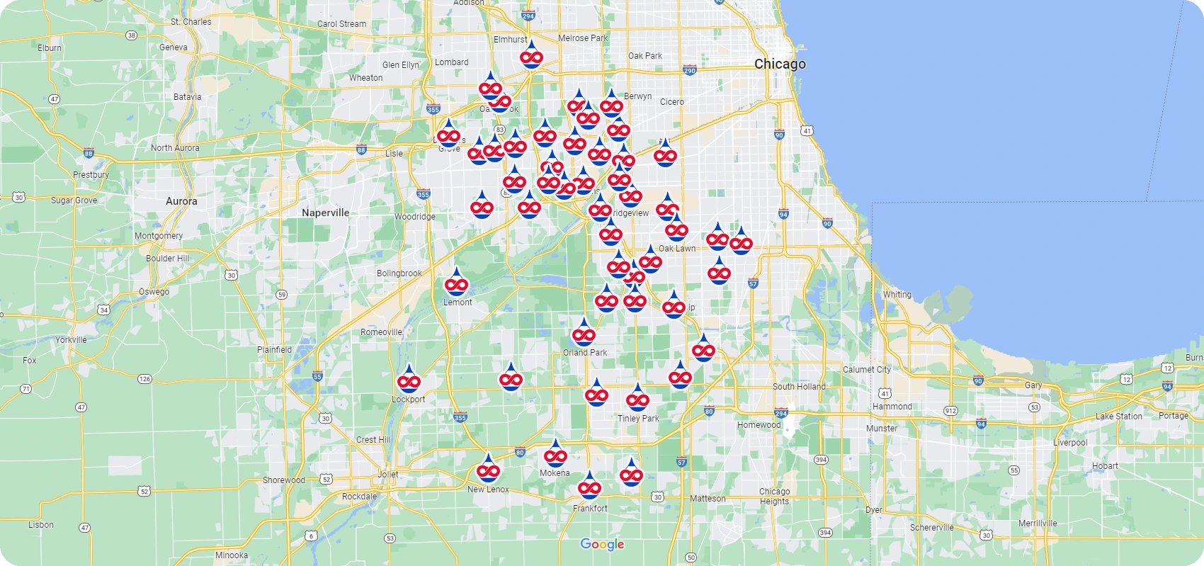 service areas map