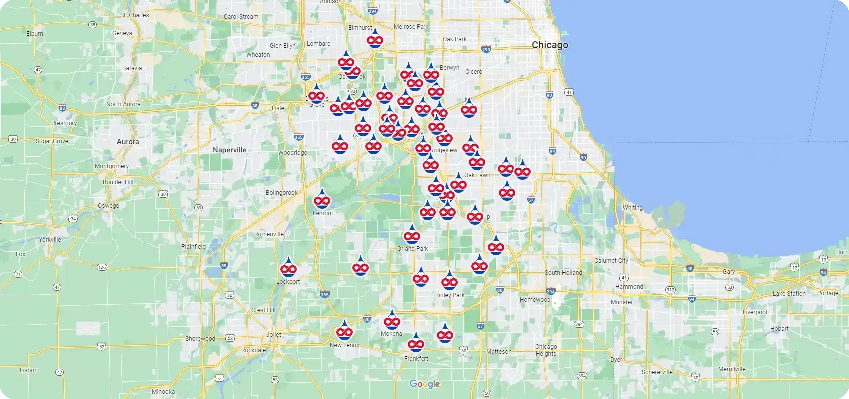 service areas map new